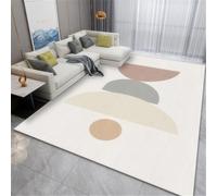 RUGMRZ Tapis Exterieur Enfant Art Abstrait Lavable Antidérapant Bureau XXL Multicolore Insonorisant Tableau Decoration 150X150CM