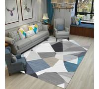 RUGMRZ Tapis Fin Entree Interieur Décoration Lavable Antidérapante Abstraite Géométrique Moderne Et Minimaliste Deco Gris Poil Court Moquette Salon Home Créateur160X200Cm