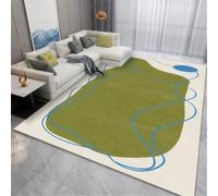 RUGMRZ Tapis Grande Taille Art Abstrait Lavable Antidérapant Insonorisant Vert Intérieur Entrée D'Éveil pour Bébé Garcon 160X230CM