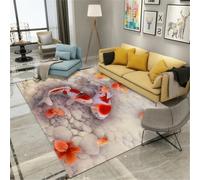 RUGMRZ Tapis Gym Enfant 120X160Cm pour Salon Rose Poil Ras Deco Chambre Garcon Ado Chambrele Motif De L'École Poissons Est Un Must La Nouvelle Décoration Maison