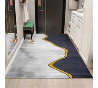 RUGMRZ Tapis Gym Enfant 80X160Cm D'éVeil Et De Jeux Bleu D¡¯Eveil Salon Jardin Designdécoration d'art Abstrait Gris Lavable Résistant Aux Taches