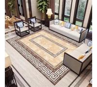 RUGMRZ Tapis Lavable dans Le Salon 160x280cm Brun, Tapis geant Motif géométrique Vintage pour Salon Chambre à Coucher