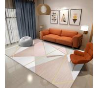 RUGMRZ Tapis Lavable Décoration Antidérapante Abstraite Géométrique Moderne Et Minimaliste De Noel Salon Couleur Rose Decoration Chambre Ado Fille Pas Cher Enfant Chambre170X240Cm
