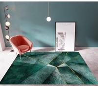 RUGMRZ Tapis Lavable en Machine 200x300cm Vert, Tapis geant Rayures abstraites pour Le Couloir de la Chambre des Adolescents