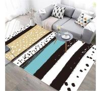 RUGMRZ Tapis Lavable en Machine Salon Décoration Géométrique De Canapé Blanc Noir Éveil Bébé Multicolore Chambre Adulte Cuisine Accessoires 180X250CM