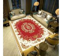 RUGMRZ Tapis Lave Linge Abstrait Géométrique Lavable Antidérapant Élégant Chambre Salon Adulte Rouge Pas Chere Deco Bébé Fille 160X230CM