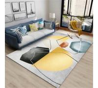 RUGMRZ Tapis Long 180X280Cm Paillasson Or Chien Grande Taille Grand Salon De Salonporte Couloir Antidérapante Résistante À La Saleté Art Gris Noir