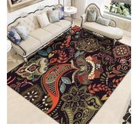 RUGMRZ Tapis Long Decoration Chambre Bebe Fille Moquette Acoustique 70x140CM Ado Noir Multicolore Vert résistant aux Taches. Aesthetic Route