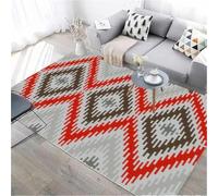 RUGMRZ Tapis Machine À Laver Anti Vibration Décoration Géométrique De Canapé Salon Gris Bain Enfant Rouge Grande Taille Extérieur 150X200CM