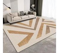 RUGMRZ Tapis Moderne Décoration Lavable Antidérapante Abstraite Géométrique Et Minimaliste De Cuisine Antidérapant Jaune Moquette Chambre Salon Parentale Decoration80X120Cm