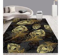RUGMRZ Tapis Pas Cher D'Entree Interieur d’Exterieur 180x230CM Coussin de Sol Grande Taille Noir Gris. rectangulaire Jaune pour Le Salon. playmat Decoration Chambre Bebe Fille