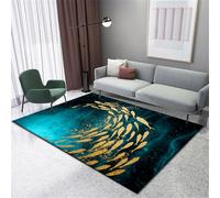 RUGMRZ Tapis Pas Chere 100X160Cm Le du Salon 22 Bleu Accueil Chambre Fish Stock Lit Simple Bebe sur Mesure