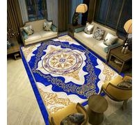 RUGMRZ Tapis Pas Chers Abstrait Géométrique Lavable Antidérapant Élégant Chambre Salon D Entrée Bleu Bebe Fille A Coucher Adulte 80X140CM