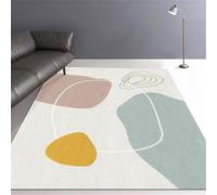 RUGMRZ Tapis Pas Chers Art Abstrait Lavable Antidérapant pour Multicolore Petit Bébé 60X60CM