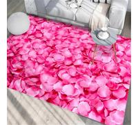 RUGMRZ Tapis pour Tipi 300X400Cm Anti Derapant Rose Entree Interieur Grande Taille Fille Cuisine Antidérapantsalon Chambre Motif De Fleurs Chaudes