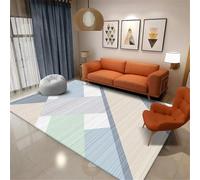 RUGMRZ Tapis Rectangulaire Decoration Chambre Enfant Garcon Salon Lavable en Machine 70x140CM d entrée Bleu Moderne Lavable. Grand d'entrée Doux