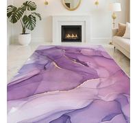 RUGMRZ Tapis Salon Doux 160X200cm,Lavable,Extra Plat Art Abstrait Violetpour Chambre,Bureau,Terrasse