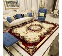 RUGMRZ Tapis Salon Insonorisant saalon 170x240CM Deco Interieur Rouge Floral rétro. antidérapant Moquette Acoustique
