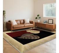 RUGMRZ Tapis Salon Lavable 80X160cm,Anti Dérapant l'art De La Simplicité Marronpour Chambre,Bureau,Balcon