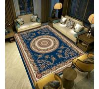 RUGMRZ Tapis Salon Pas Cher Abstrait Géométrique Lavable Antidérapant Élégant Chambre Chers Bleu Grand De Deco Enfant 300X400CM