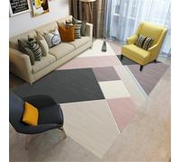 RUGMRZ Tapis Salon Pas Cher Home De Créateur Sol Entree Interieur 170x240CM Moquette Exterieur terrasse L'ancien Rose Gris Lavable d'entree Maison