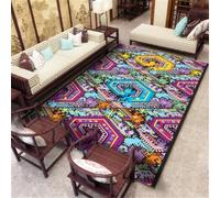 RUGMRZ Tapis Salon Poil Ras Décoration D'Intérieur Sécurisée Vintage Moelleux Violet Ext¨¦Rieur Exterieur Terrasse 120X160CM