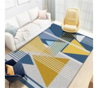 RUGMRZ Tapis Sneakers Forme Géométrique Simple Salon Or Grande Taille Jaune D Eveil Bebe Fille Deco Cuisine 160X230CM