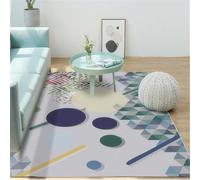 RUGMRZ Tapis Sol Bebe 130X190Cm Terrasse Bleu Descente De Lit Chambre Adulte Enfant Exterieurdécoration d'art Abstrait Lavable Résistant Aux Taches