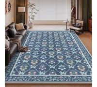 RUGMRZ Tapis Tissé À Plat 80X120Cm De Sol Enfant 30 Bleu Chambre Garcon Ado Chien Grande Taille D Eveil Salon Canapé Entièrement Recouvert Fond Lavable