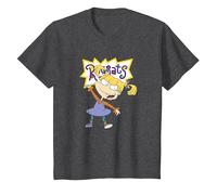 Rugrats Angelica Simple Portrait T-Shirt, Enfant, Chiné Foncé, 8 Ans