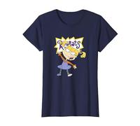 Rugrats Angelica Simple Portrait T-Shirt, Femme, Bleu Marine, XXL