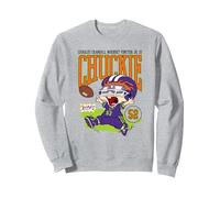 Rugrats Chuckie Football Athletic Logo Retro Cartoon Sweatshirt, Unisexe pour Adultes, Gris Chiné, S