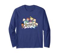 Rugrats Colorful Rainbow Nick Toons Group Shot Manche Longue