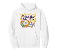 Rugrats Coloring Book Character Collage Retro 90's Cartoon Sweat à Capuche, Unisexe pour Adultes, Blanc, XL
