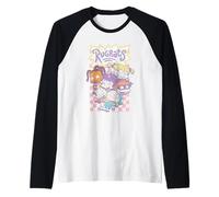 Rugrats Pastel Checkerboard Character Group 90's Cartoon Manche Raglan