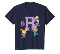 Rugrats Since 1991 Angelica Playing with Babies Retro T-Shirt, Enfant, Bleu Marine, 12 Ans