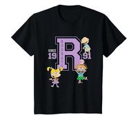 Rugrats Since 1991 Angelica Playing with Babies Retro T-Shirt, Enfant, Noir, 12 Ans