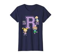 Rugrats Since 1991 Angelica Playing with Babies Retro T-Shirt, Femme, Bleu Marine, XXL