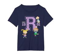 Rugrats Since 1991 Angelica Playing with Babies Retro T-Shirt, Femme Grandes Tailles, Bleu Marine, 1X