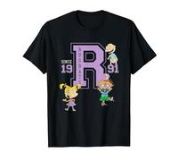 Rugrats Since 1991 Angelica Playing with Babies Retro T-Shirt, Homme, Noir, 5XL