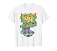 Rugrats Vintage Distressed Reptar Dinosaur Face Cartoon T-Shirt