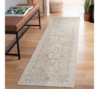 Rugs by Desire Maia Tapis de Salon Lavable en polypropylène Doux avec Envers en Coton antidérapant pour espaces intérieurs élégants Beige 60 x 220 cm (rectangulaire)