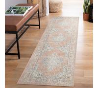 Rugs by Desire Maia Tapis de Salon Lavable en polypropylène Doux avec Envers en Coton antidérapant pour espaces intérieurs élégants Corail, 60 x 220 cm (rectangulaire)