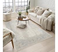 Rugs by Desire Maia Tapis de Salon Lavable en polypropylène Doux avec Envers en Coton antidérapant pour espaces intérieurs élégants Beige 120 x 180 cm (rectangulaire)