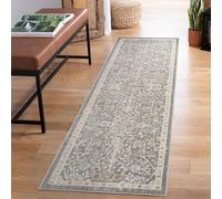 Rugs by Desire Maia Tapis de Salon Lavable en polypropylène Doux avec Envers en Coton antidérapant pour espaces intérieurs élégants Gris 60 x 220 cm (rectangulaire)