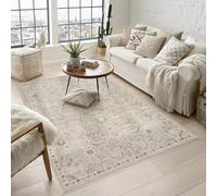 Rugs by Desire Maia Tapis de Salon Lavable en polypropylène Doux avec Envers en Coton antidérapant pour espaces intérieurs élégants Beige 160 x 240 cm (rectangulaire)