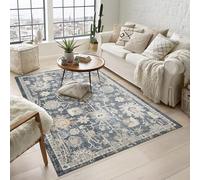 Rugs by Desire Maia Tapis de Salon Lavable en polypropylène Doux avec Envers en Coton antidérapant pour espaces intérieurs élégants Bleu Marine 120 x 180 cm (rectangulaire)