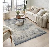 Rugs by Desire Maia Tapis de Salon Lavable en polypropylène Doux avec Envers en Coton antidérapant pour espaces intérieurs élégants Bleu Marine 120 x 180 cm (rectangulaire)