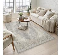 Rugs by Desire Maia Tapis de Salon Lavable en polypropylène Doux avec Envers en Coton antidérapant pour espaces intérieurs élégants Gris 160 x 240 cm (rectangulaire)