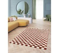 Rugs Essentials Balta Tapis Shaggy Damier, Tapis rectangulaire d'intérieur pour Le Salon - la Chambre, Doux et Confortable, Facile d'entretien, épaisseur 30 mm, Polypropylène, 200x290 cm, Terracotta